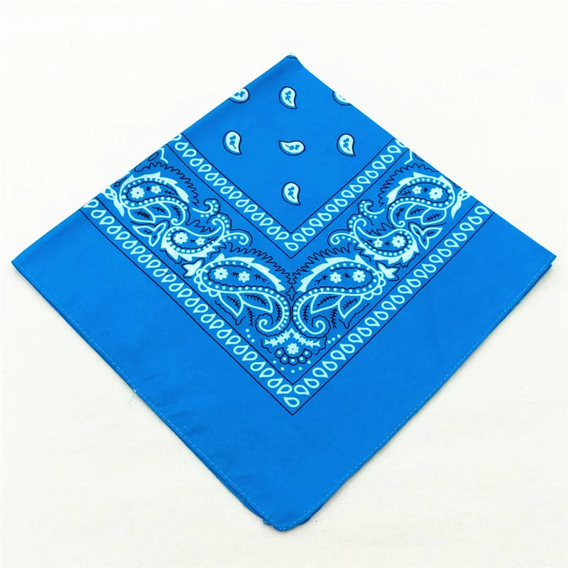 12pcs Polyester Cotton Cashew Flower Hip-hop Bandanas For Women Pocket Square Head Neck Scarf Wristband Handkerchief Men