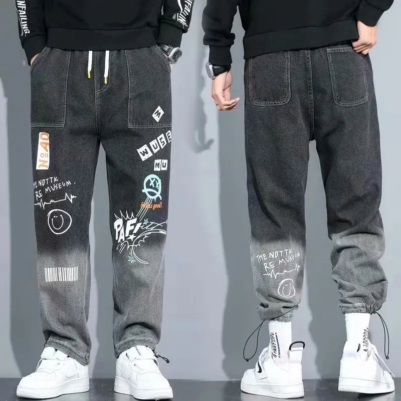 High quality Fashion Men's Cargo pants Hip Hop Trend Streetwear Jogging Pants Men Casual Elastic Waist Men Clothing Trousers