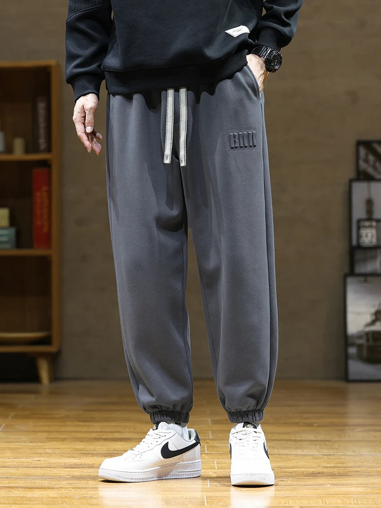 2023 Autumn New Men's Sweatpants Baggy Jogger Pants Hip Hop Streetwear Ankle Length Cotton Casual Loose Trousers Plus Size 8XL