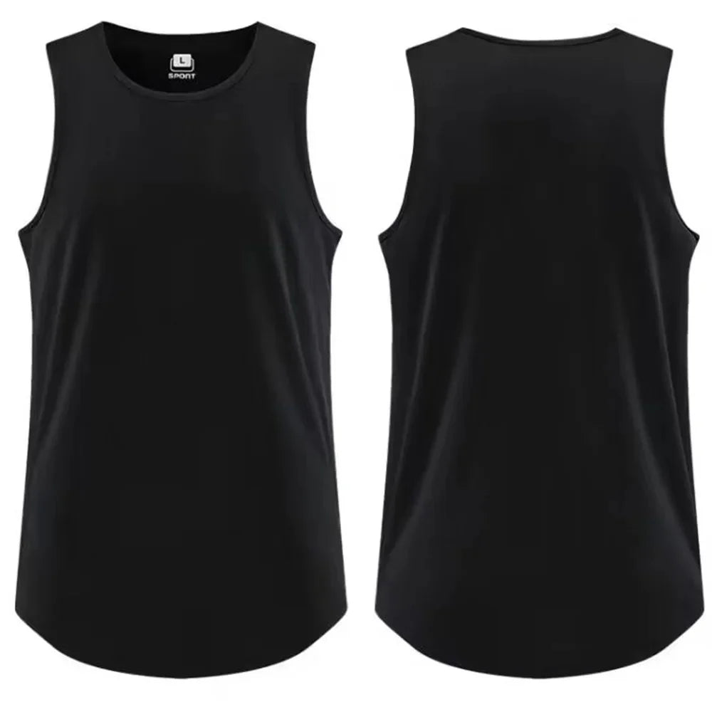 2024 men's sweat wicking and breathable vest, outdoor basketball sports top, fitness sportswear, summer casual fashion