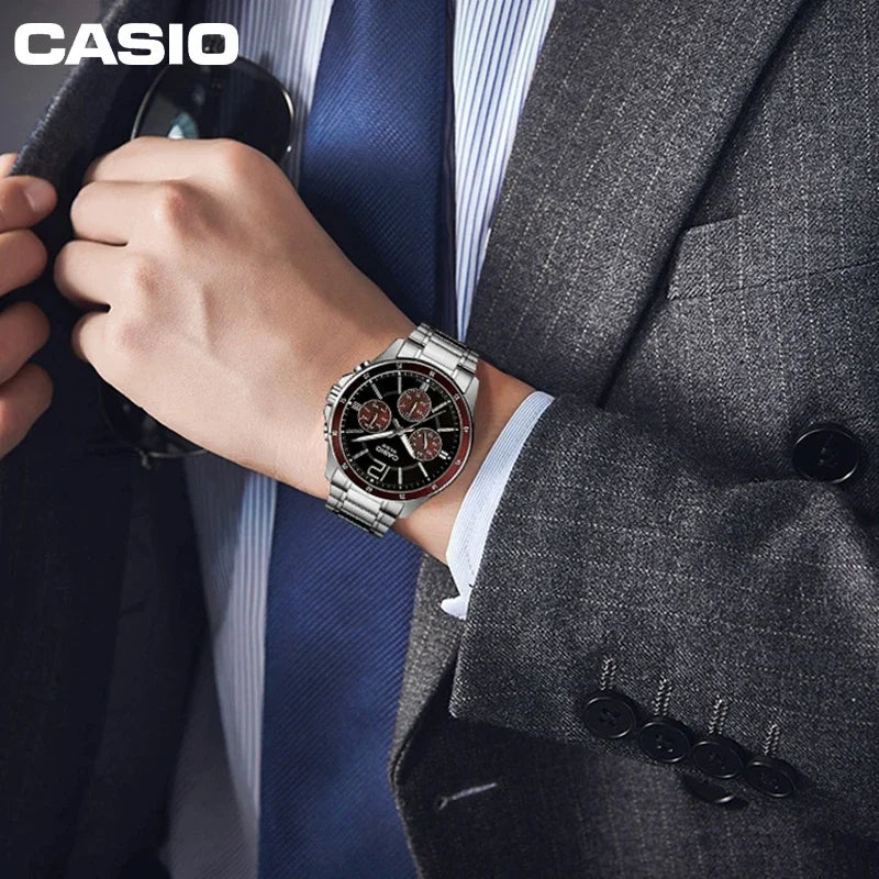 Casio MTP-1374D Classic Three Eyes Men's Quartz Waterproof Fashion Casual Business Simple Ladies Gift Versatile Date Week