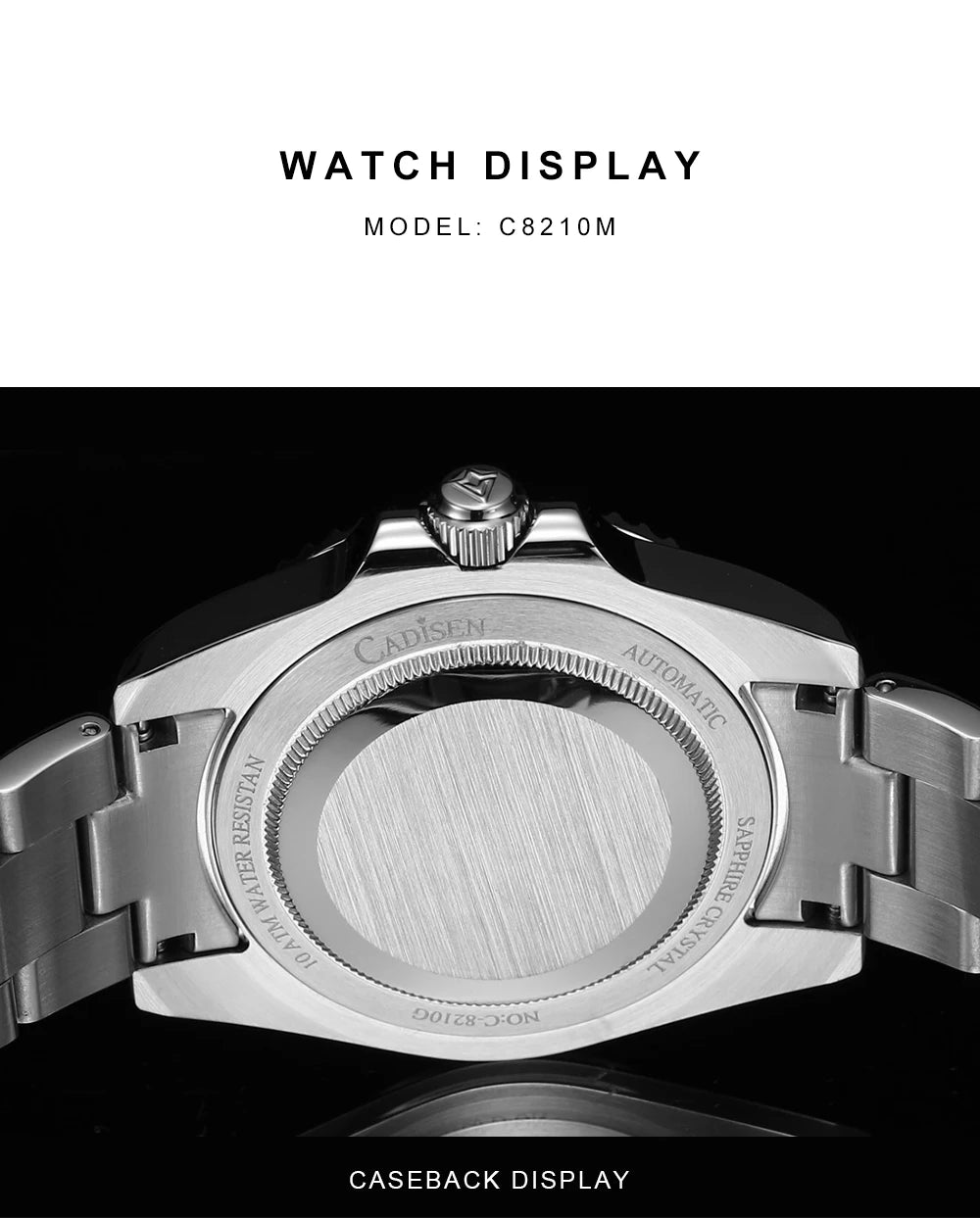 CADISEN 2023 New 40mm Men Luxury Automatic Mechanical Watches Men BGW9 NH35A Stainless Steel Waterproof Watch Relogio Masculino