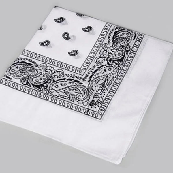 New Fashion Hip Hop 100% Cotton Bandana Square Scarf 53cm*54cm Black Red Paisley Headband Printed Women Men Boys Girls