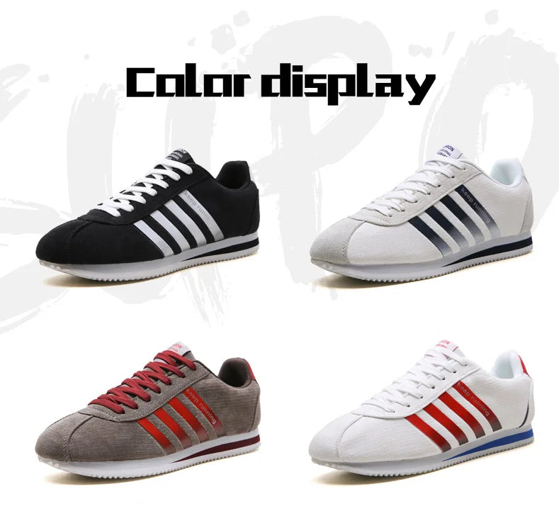 Retro White Red Triples Canvas Sports Shoes Men Sneakers Breathable Mens Trainers Low-cut Flat Casual Sneakers Male Espadrilles