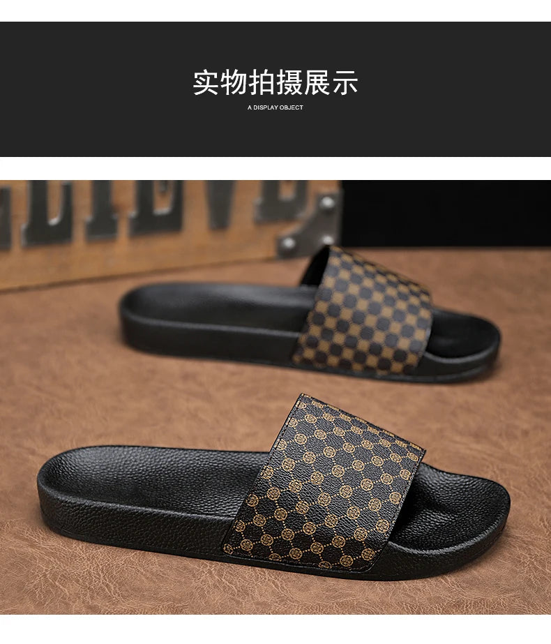 Slippers for men to wear outside in summer men's non-slip and anti-odor comfortable soft flip-flops outdoor trendy sandals