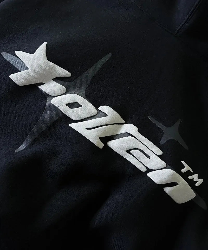 2024 American Trend High Street Retro Star Alphabet Foam Hoodie for Men Y2k Goth Harajuku Casual couple Loose Sweatshirt