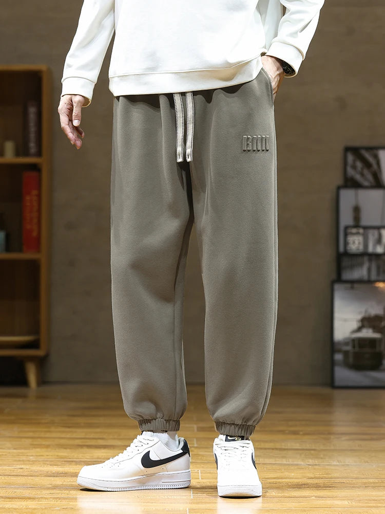 2023 Autumn New Men's Sweatpants Baggy Jogger Pants Hip Hop Streetwear Ankle Length Cotton Casual Loose Trousers Plus Size 8XL