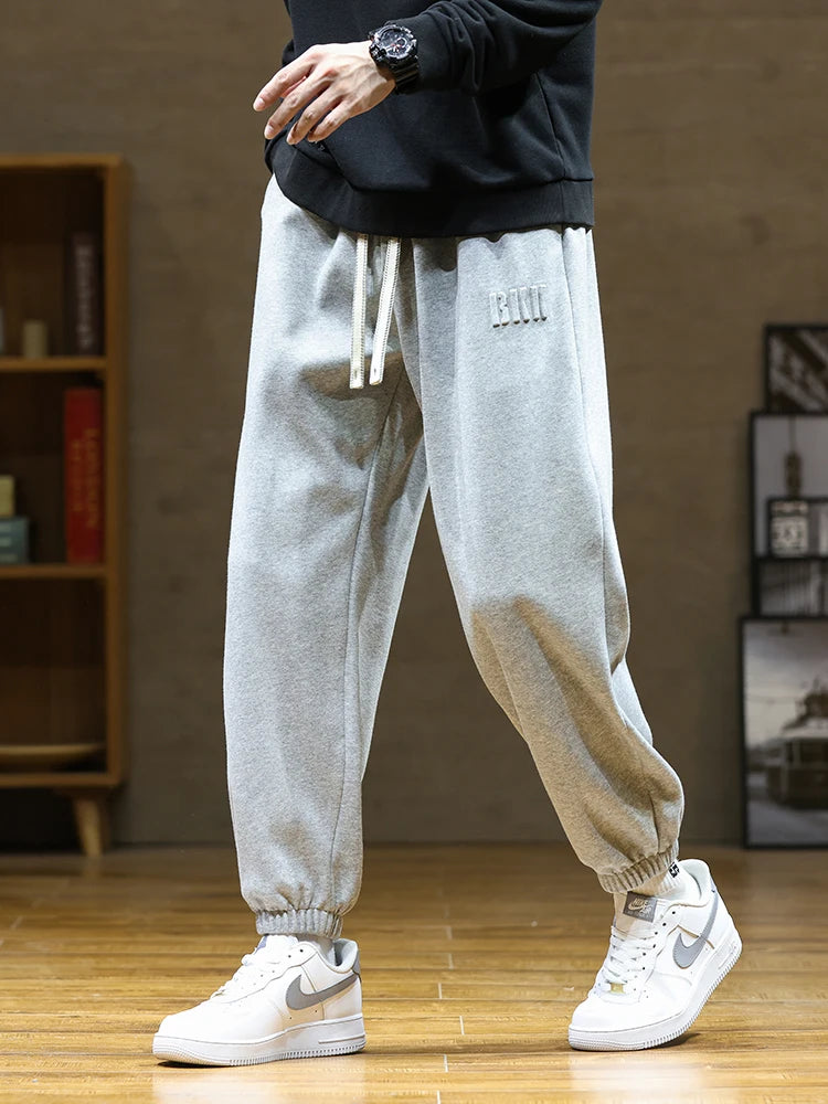 2023 Autumn New Men's Sweatpants Baggy Jogger Pants Hip Hop Streetwear Ankle Length Cotton Casual Loose Trousers Plus Size 8XL