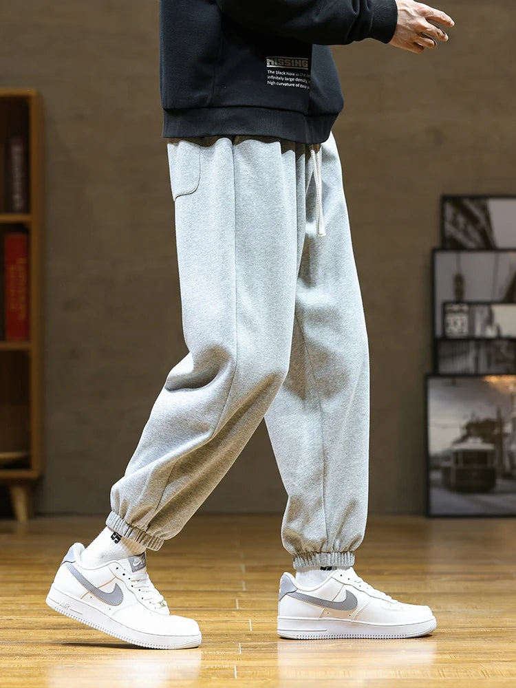 2023 Autumn New Men's Sweatpants Baggy Jogger Pants Hip Hop Streetwear Ankle Length Cotton Casual Loose Trousers Plus Size 8XL