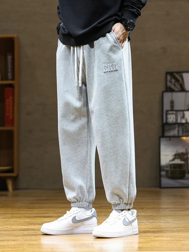 2023 Autumn New Men's Sweatpants Baggy Jogger Pants Hip Hop Streetwear Ankle Length Cotton Casual Loose Trousers Plus Size 8XL