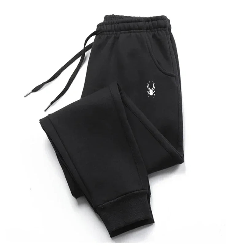 Men's casual fleece drawstring jogging pants running pants gym pants lettering print workout fall winter