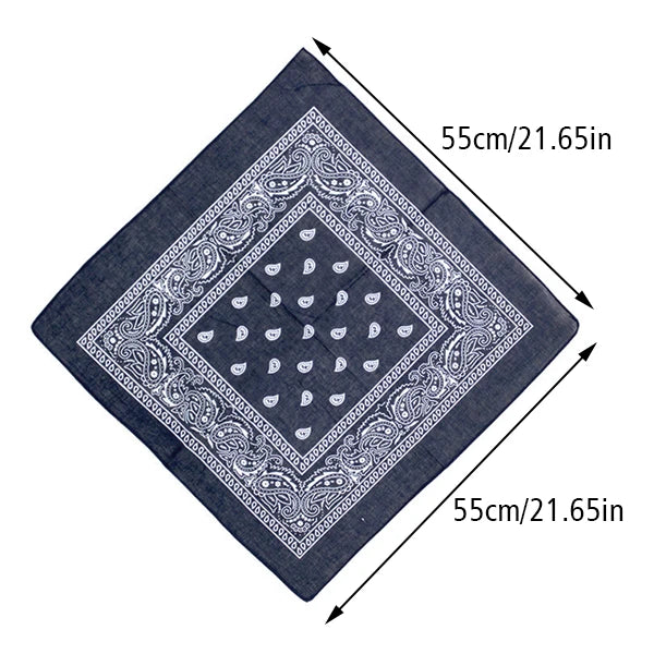 New Fashion Hip Hop 100% Cotton Bandana Square Scarf 53cm*54cm Black Red Paisley Headband Printed Women Men Boys Girls