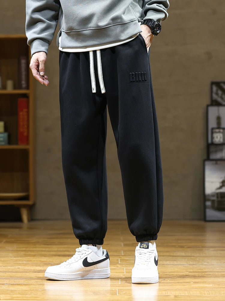 2023 Autumn New Men's Sweatpants Baggy Jogger Pants Hip Hop Streetwear Ankle Length Cotton Casual Loose Trousers Plus Size 8XL