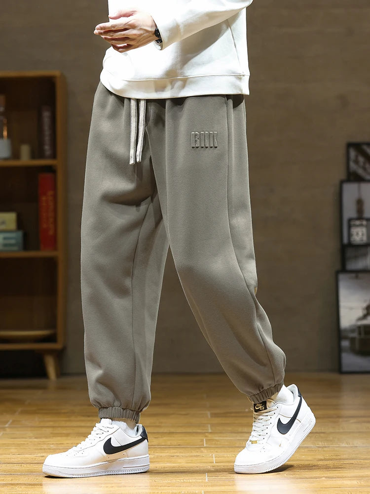 2023 Autumn New Men's Sweatpants Baggy Jogger Pants Hip Hop Streetwear Ankle Length Cotton Casual Loose Trousers Plus Size 8XL